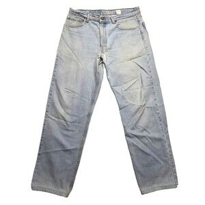 90s LEVIS 550 Light Wash Jeans Men 36x32 Aged Distressed Relaxed Vintage Grunge